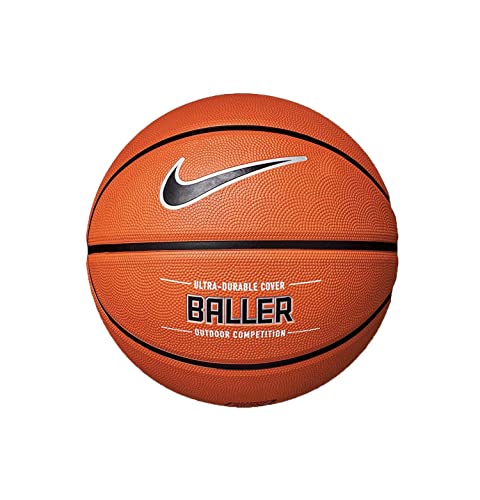 Nike BS3009-855 Rubber Basketball, Size 7, (Orange/ Black/Metal Silver)