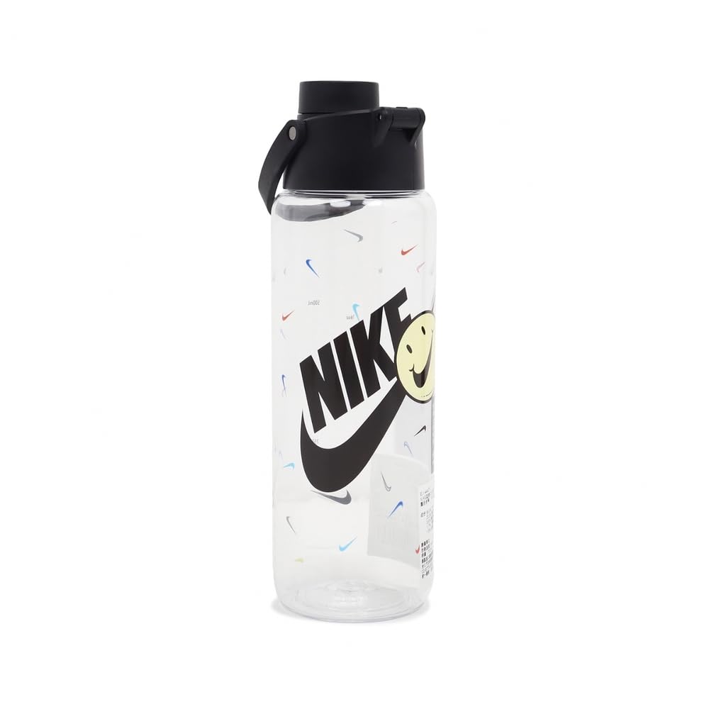 Refurbished NIKE TR Recharge Chug Bottle 24 OZ Graphic VACCUM Insulated Stainless Steel Bottle (Clear/Black)
