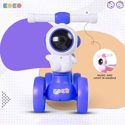 Refurbished Koko Astronaut Balance Bike for Toddlers – Lightweight Ride-On Toy with Sturdy Wheels, Safe and Fun Indoor/Outdoor Bike for Kids, Ages 1-3 (Blue)