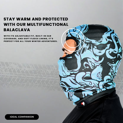 Steelbird Jispa 1.0 Balaclava Most Suitable for Motorcycling, Running, Sports, Head and Face Cover (Blue)