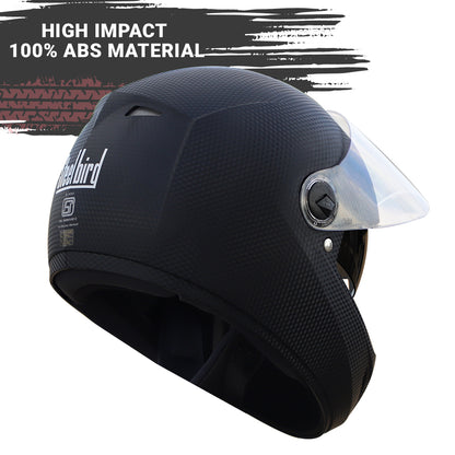 Steelbird Rox Cyborg ISI Certified Full Face Helmet for Men and Women with Inner Smoke Sun Shield and Outer Clear Visor (Dashing Black)