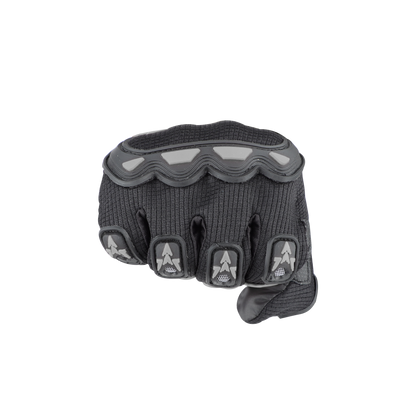 Refurbished Steelbird Full Finger Bike Riding Gloves with Touch Screen Sensitivity at Thumb and Index Finger, Protective Off-Road Motorbike Racing (Black Grey)