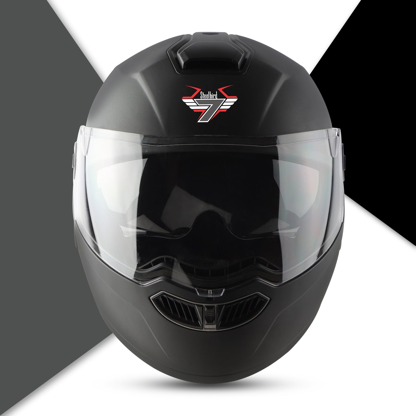 Steelbird SBA-8 7Wings ISI Certified Flip-Up Helmet for Men and Women with Inner Smoke Sun Shield (Matt Axis Grey)
