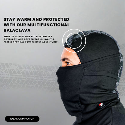 Steelbird Sarchu 1.0 Printed Balaclava Most Suitable for Motorcycling, Running, Sports, Head and Face Cover (Grey)