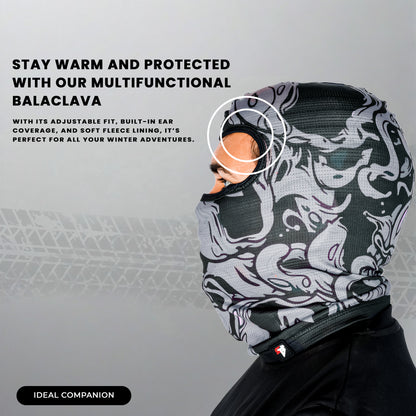 Steelbird Jispa 1.0 Balaclava Most Suitable for Motorcycling, Running, Sports, Head and Face Cover (Grey)