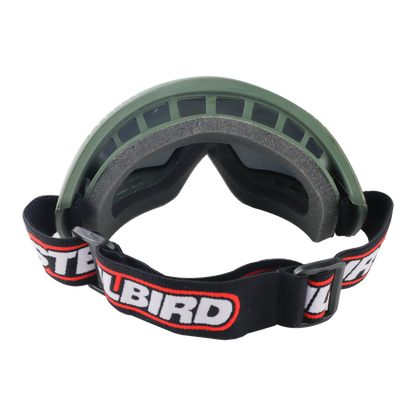 Steelbird 7Wings Motocross ATV/Dirt Bike Goggles, Unisex Eye Protection for Riding (Pack of 1, Olive with Silver)