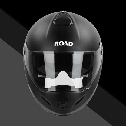 Steelbird SBH-34 Road ISI Certified Full Face Helmet for Men and Women with Inner Smoke Sun Shield (Dashing Black)