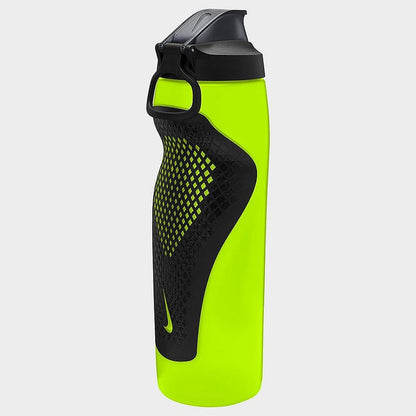 Nike Sports Bottle 24 OZ Big Logo Swoosh Yellow Neon Water Bottle (Fluo Yellow/Black)