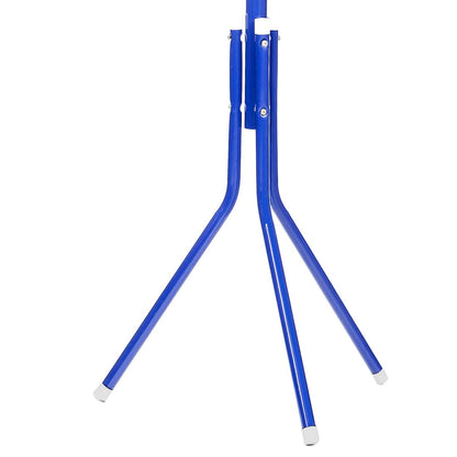 Steelbird Coat Hanger/Clothes Hanger Stand/ 6 Hook Hanging Pole Rack Clothes Hanger Coat Stand (Blue)