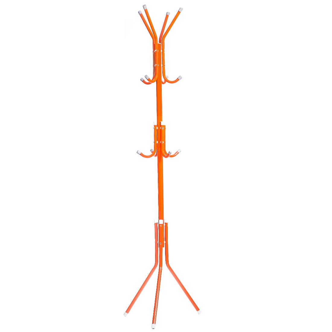 Steelbird Coat Hanger/Clothes Hanger Stand/ 6 Hook Hanging Pole Rack Clothes Hanger Coat Stand (Orange)