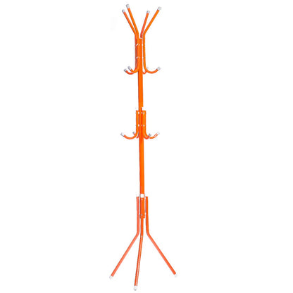 Steelbird Coat Hanger/Clothes Hanger Stand/ 6 Hook Hanging Pole Rack Clothes Hanger Coat Stand (Orange)