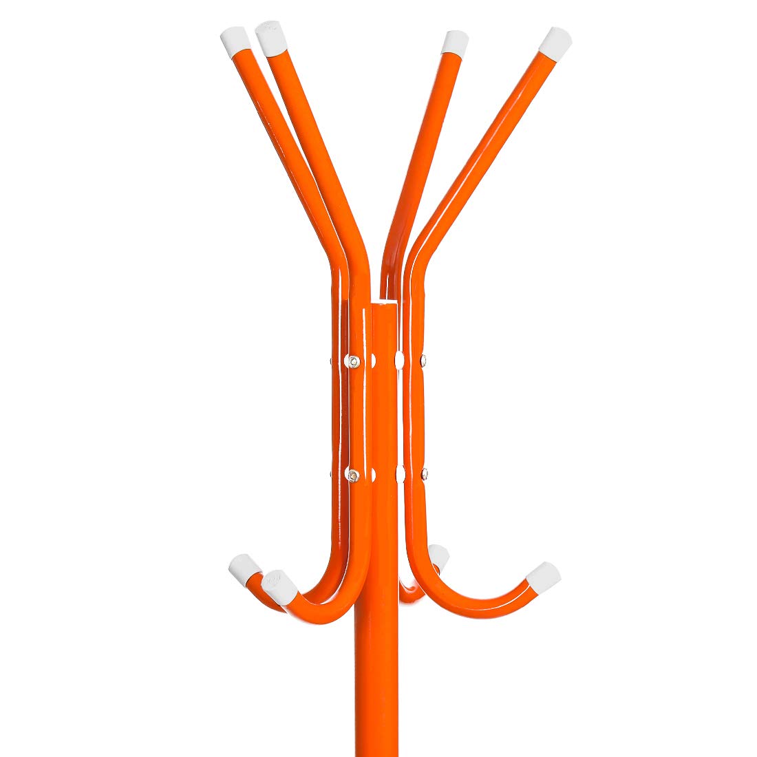 Steelbird Coat Hanger/Clothes Hanger Stand/ 6 Hook Hanging Pole Rack Clothes Hanger Coat Stand (Orange)