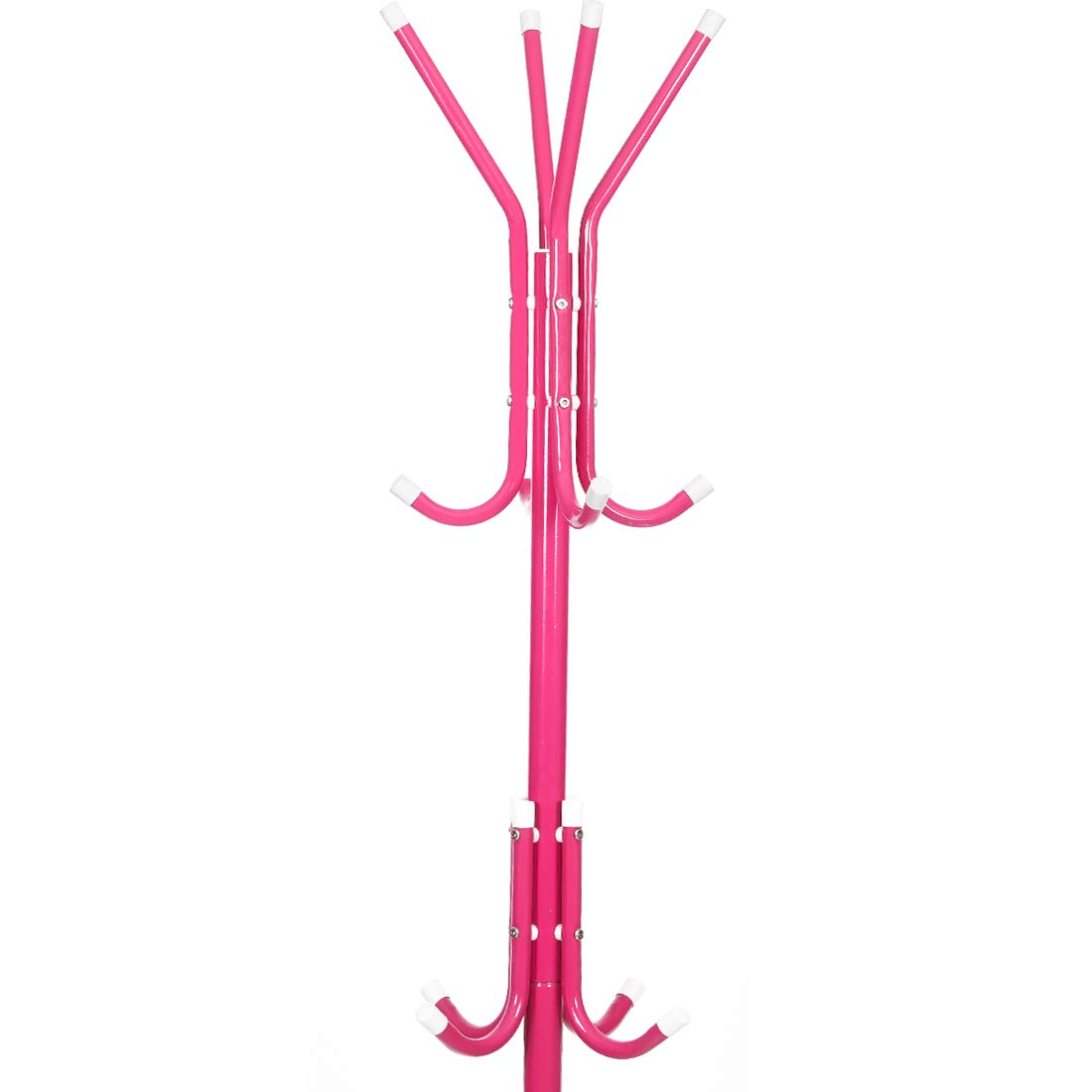 Steelbird Coat Hanger/Clothes Hanger Stand/ 6 Hook Hanging Pole Rack Clothes Hanger Coat Stand (Pink)