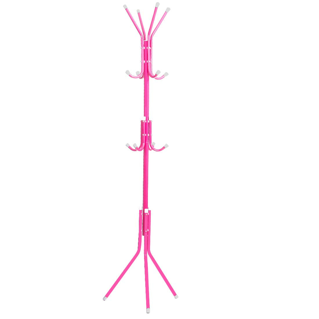 Steelbird Coat Hanger/Clothes Hanger Stand/ 6 Hook Hanging Pole Rack Clothes Hanger Coat Stand (Pink)