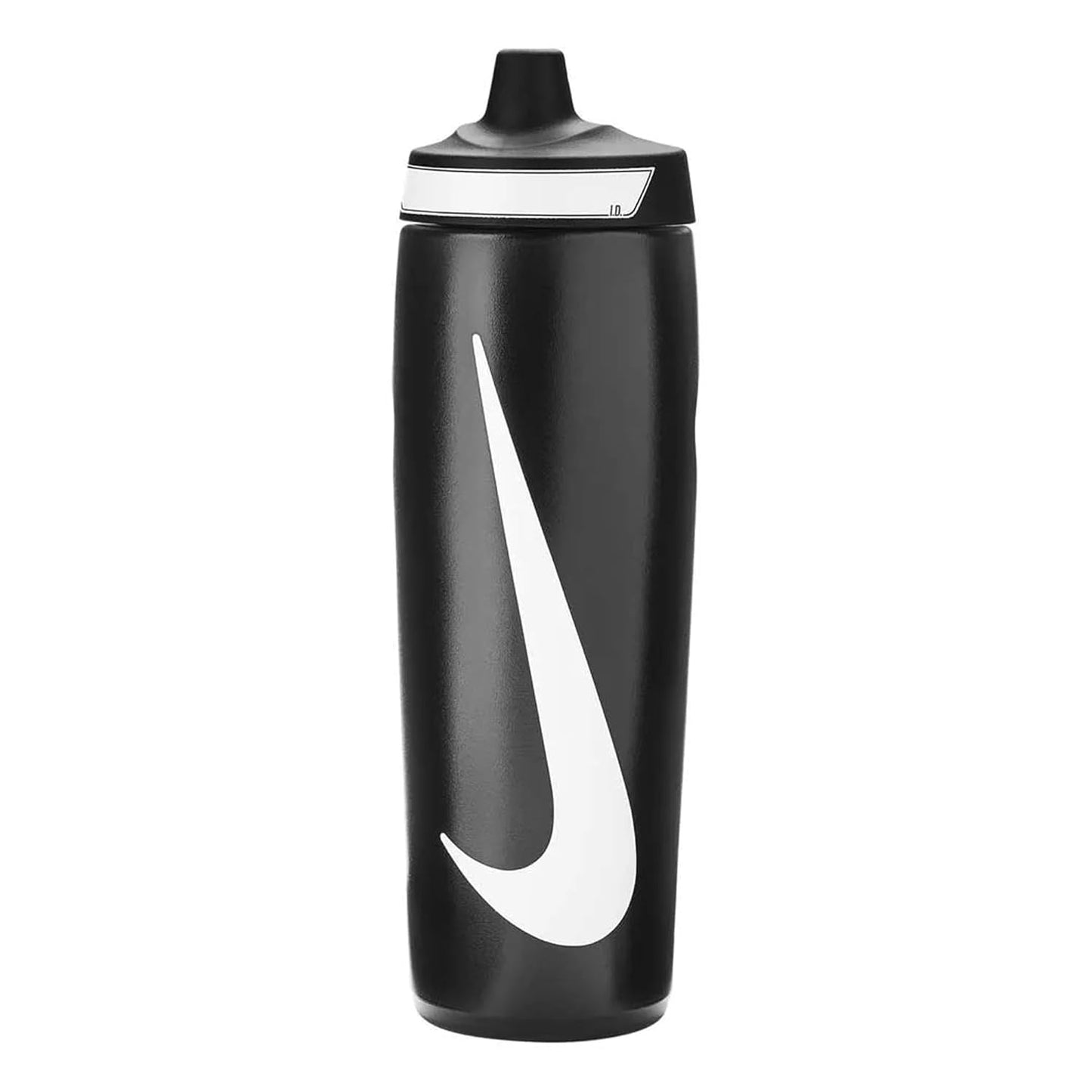 Nike Refuel Bottle Grip 24 OZ Leak-Proof Sports Water Bottle with Ergonomic Design (Black/White)