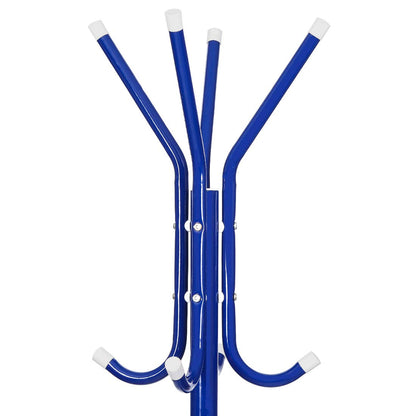Steelbird Coat Hanger/Clothes Hanger Stand/ 6 Hook Hanging Pole Rack Clothes Hanger Coat Stand (Blue)