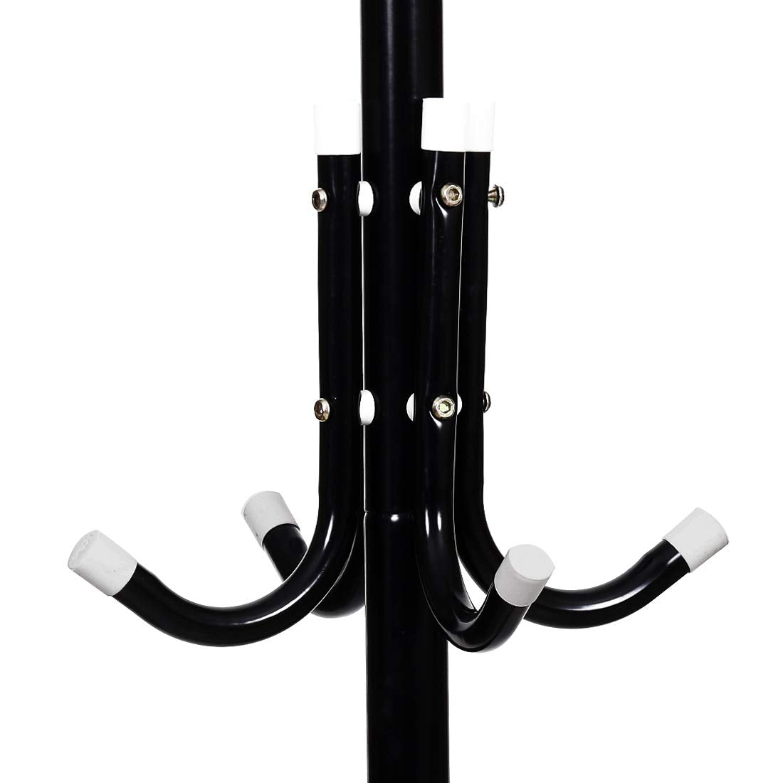 Steelbird Coat Hanger/Clothes Hanger Stand/ 6 Hook Hanging Pole Rack Clothes Hanger Coat Stand (Black)