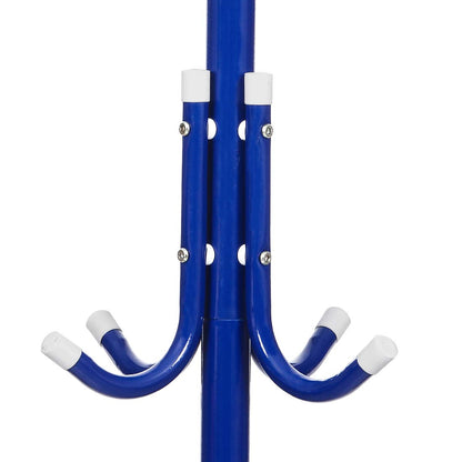 Steelbird Coat Hanger/Clothes Hanger Stand/ 6 Hook Hanging Pole Rack Clothes Hanger Coat Stand (Blue)