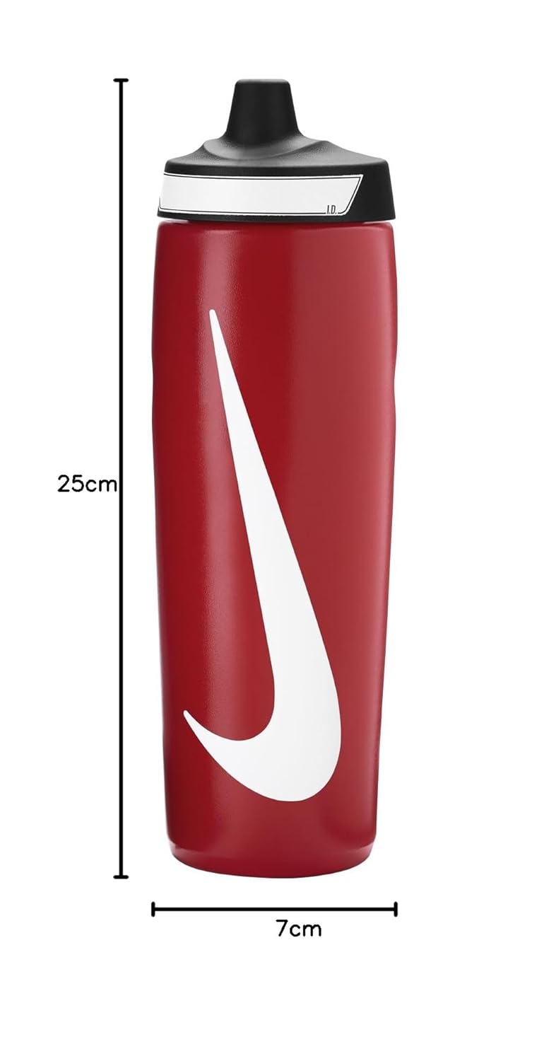 Nike Refuel Bottle 24 oz Sports Bottle BPA Free Airtight (Universal Red/Black/White)