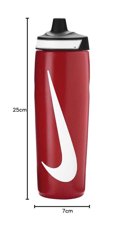 Nike Refuel Bottle 24 oz Sports Bottle BPA Free Airtight (Universal Red/Black/White)