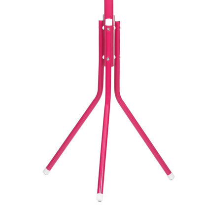 Steelbird Coat Hanger/Clothes Hanger Stand/ 6 Hook Hanging Pole Rack Clothes Hanger Coat Stand (Pink)