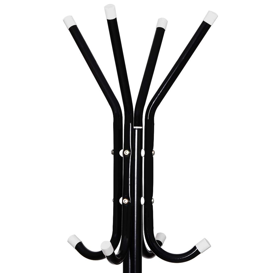 Steelbird Coat Hanger/Clothes Hanger Stand/ 6 Hook Hanging Pole Rack Clothes Hanger Coat Stand (Black)