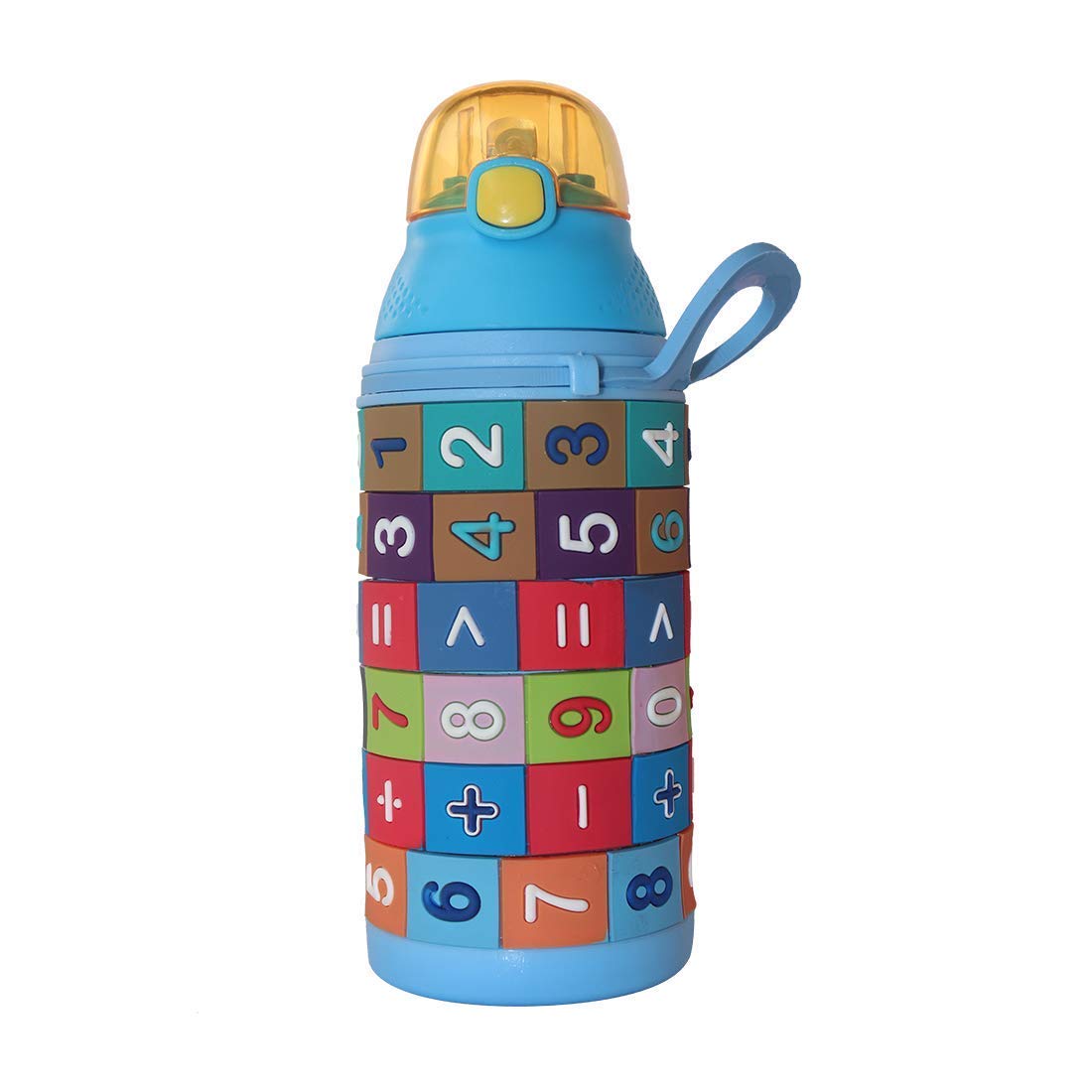 R2K 350 ML Stainless Steel Thermos and Sipper Bottle for Kids School with Math Twist For Playing ( Blue )