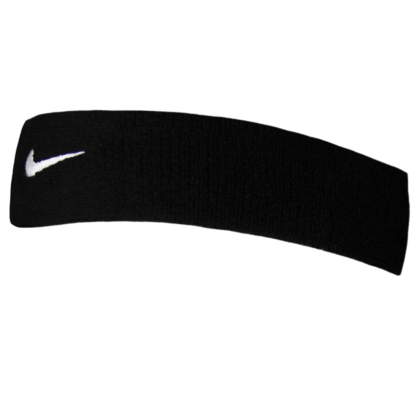 Refurbished NIKE UNISEX SWOOSH CLASSIC HEADBAND, OSFM (Black/White)
