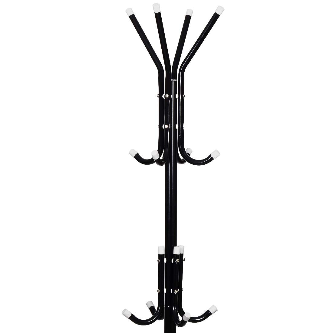 Steelbird Coat Hanger/Clothes Hanger Stand/ 6 Hook Hanging Pole Rack Clothes Hanger Coat Stand (Black)