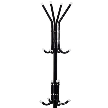 Steelbird Coat Hanger/Clothes Hanger Stand/ 6 Hook Hanging Pole Rack Clothes Hanger Coat Stand (Black)