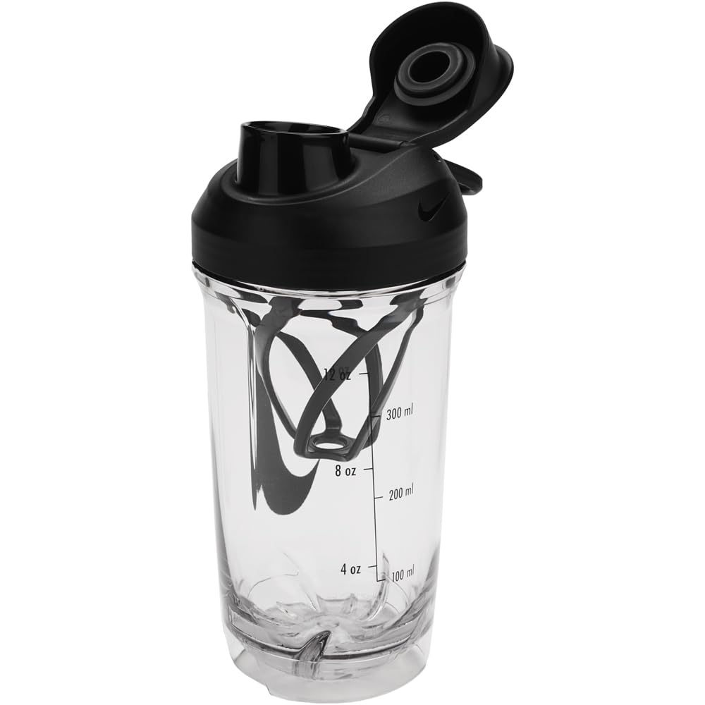 Refurbished Nike TR RECHARGE SHAKER BOTTLE 16 OZ, 300ml (Clear/Black)