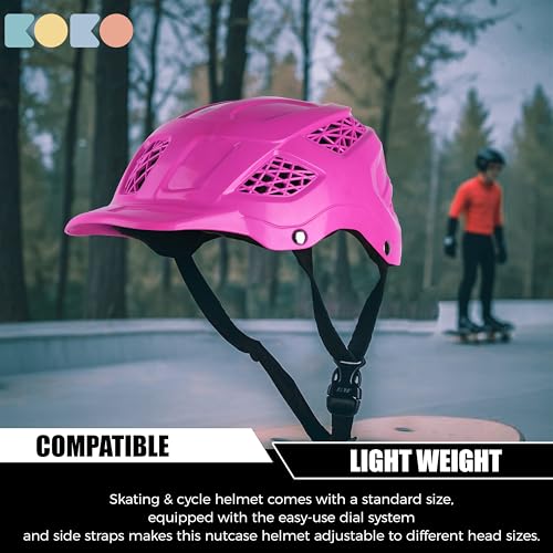 Koko Dragon Kids Skating & Cycling Helmet | Protective Gear for Boys & Girls (Pink)