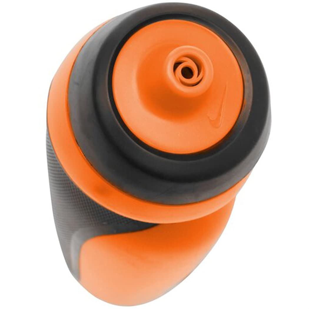 Refurbished Nike Polyethylene Thermoplastic Polypropylene Silicone Water Bottle 20 OZ (Orange/Black)