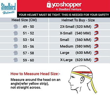Steelbird SBA-20 05 ISI Certified Flip-Up Graphic Helmet for Men with Inner Chrome Sun Shield (Glossy Black Neon)