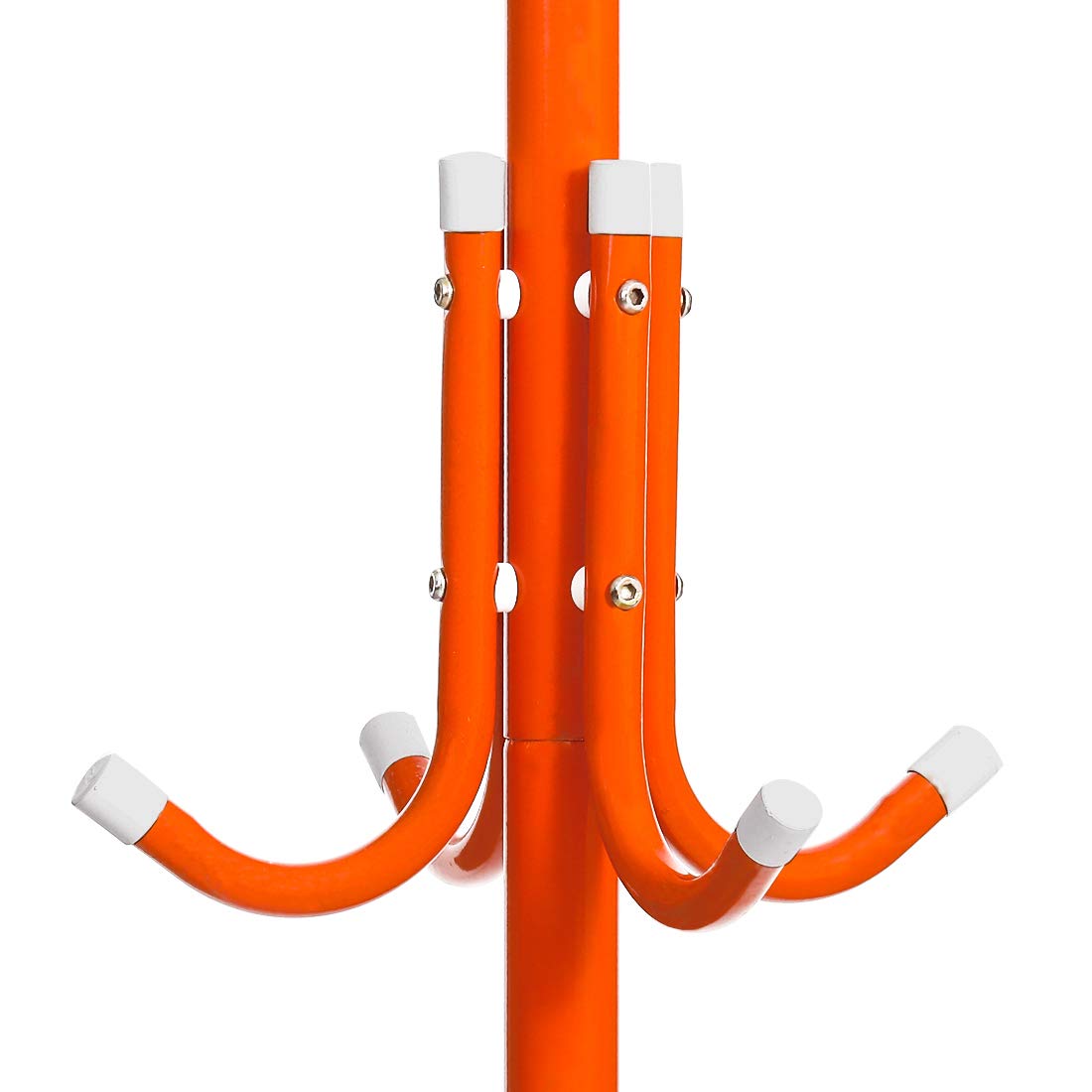 Steelbird Coat Hanger/Clothes Hanger Stand/ 6 Hook Hanging Pole Rack Clothes Hanger Coat Stand (Orange)