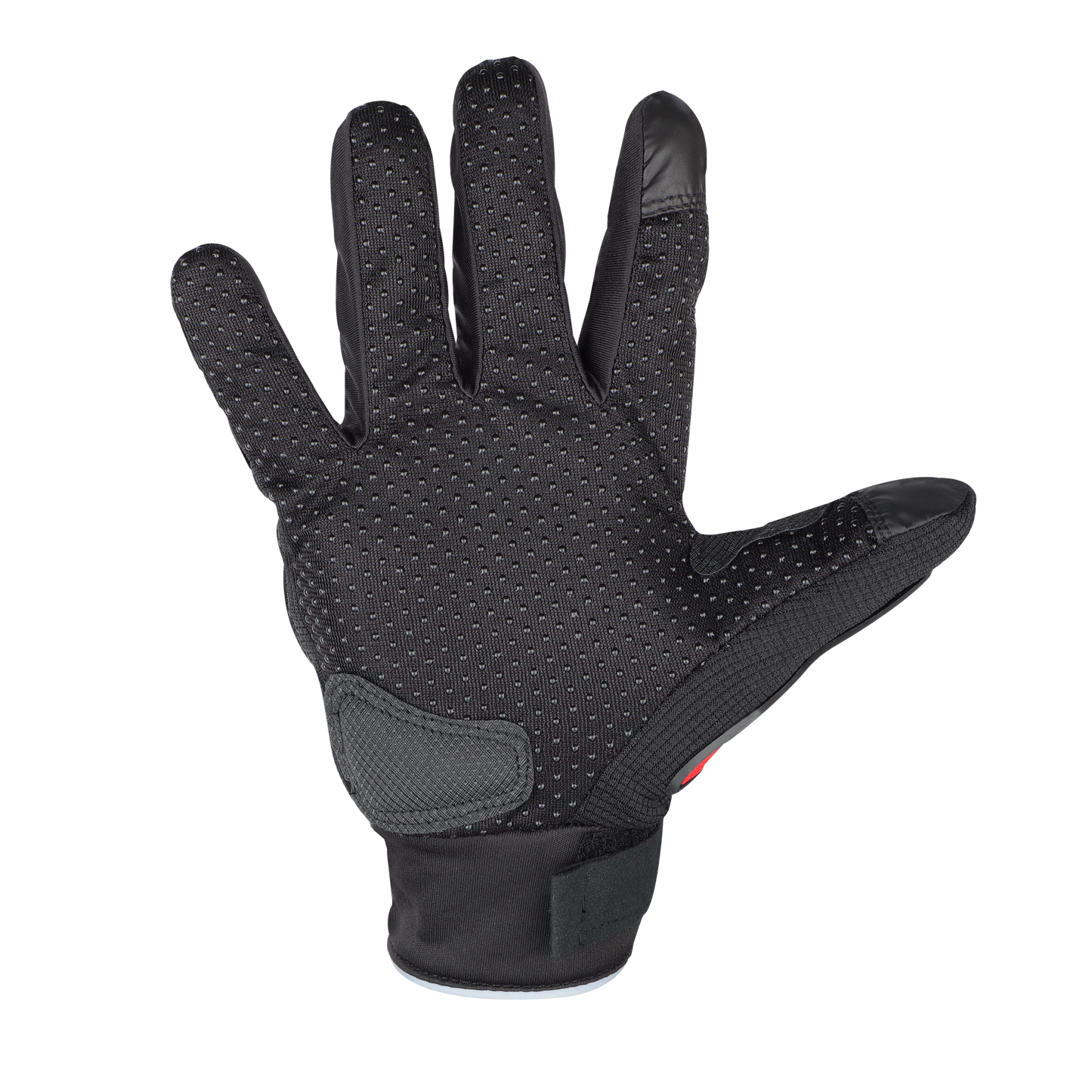 Refurbished Steelbird Full Finger Bike Riding Gloves with Touch Screen Sensitivity at Thumb and Index Finger, Protective Off-Road Motorbike Racing (Black Red)