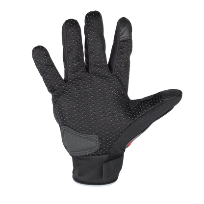 Refurbished Steelbird Full Finger Bike Riding Gloves with Touch Screen Sensitivity at Thumb and Index Finger, Protective Off-Road Motorbike Racing (Black Red)
