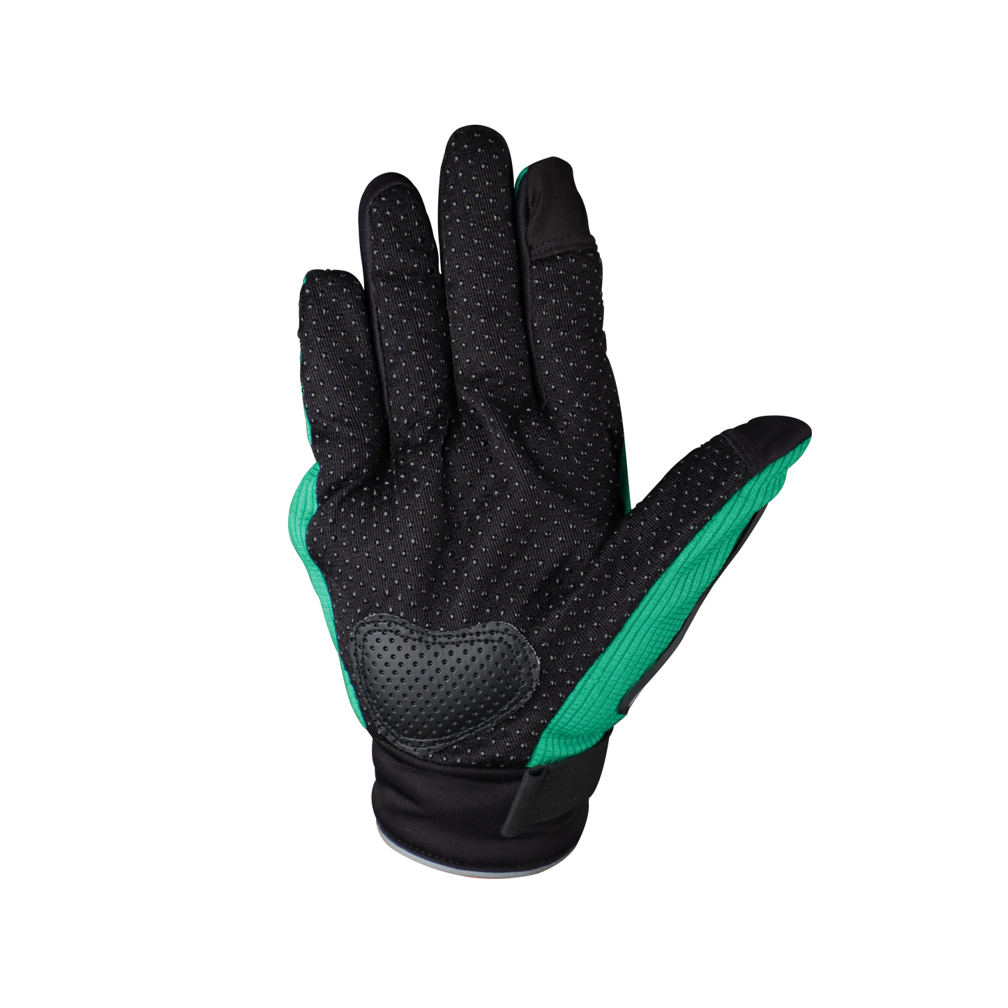 Refurbished Steelbird Full Finger Bike Riding Gloves with Touch Screen Sensitivity at Thumb and Index Finger, Protective Off-Road Motorbike Racing (Green Grey)