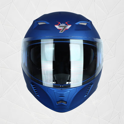 Steelbird SBA-20 7Wings ISI Certified Flip-Up Helmet with Black Spoiler for Men and Women with Inner Smoke Sun Shield (Glossy Y. Blue)