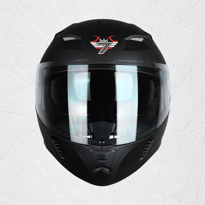 Steelbird SBA-20 7Wings ISI Certified Flip-Up Helmet with Black Spoiler for Men and Women with Inner Smoke Sun Shield (Glossy Black)