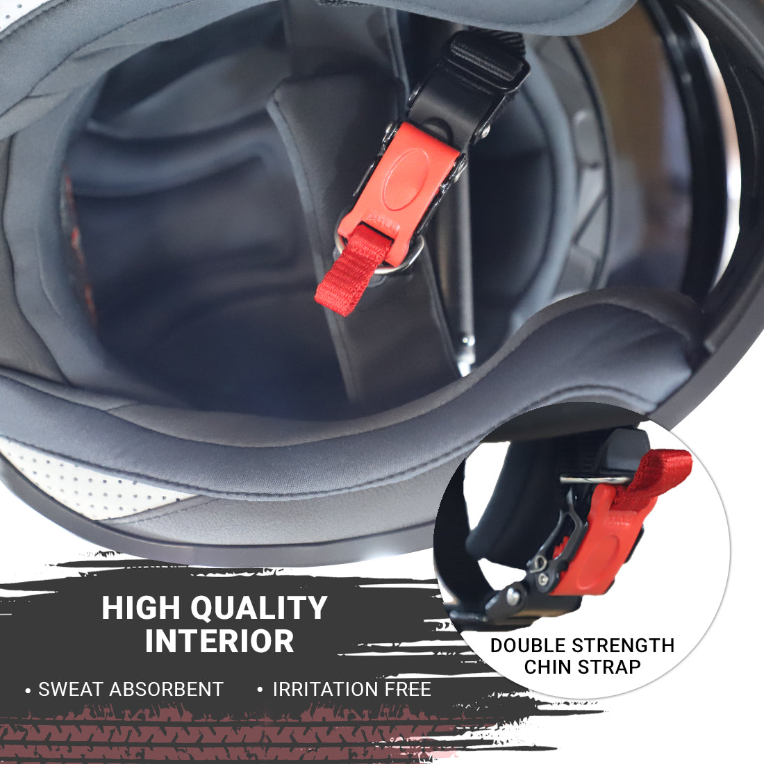 Steelbird Rox Cyborg ISI Certified Full Face Helmet for Men and Women with Inner Smoke Sun Shield and Outer Clear Visor (Dashing Black)