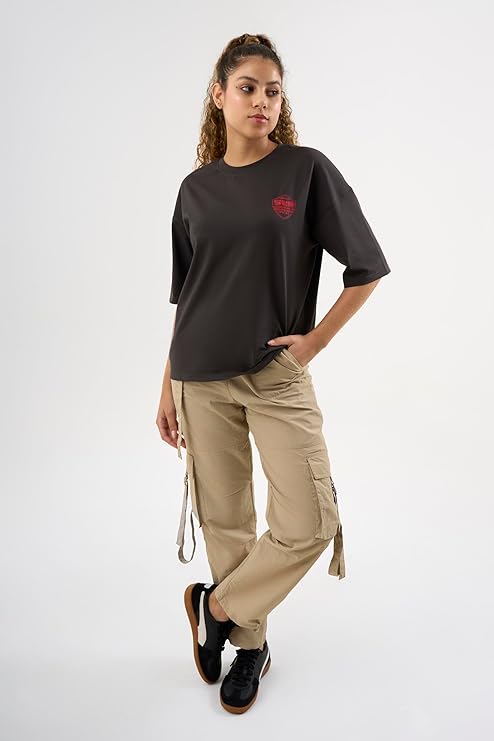 DCYPHR Discovery Women's Red Panda Graphic Tee- Dark Night