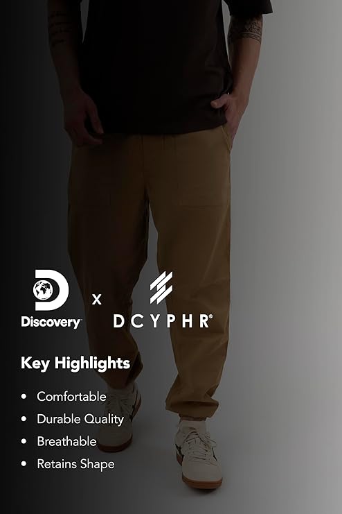 DCYPHR Discovery Men's Armour Cargo Joggers- Beige