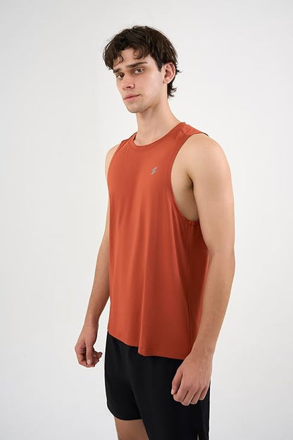 DCYPHR Men's AUSM5X™ Mesh Tank Top- Burnt Orange