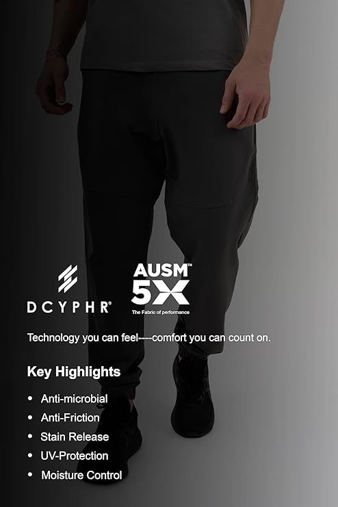 DCYPHR Men's Enduro Stretch Joggers- Gun Metal