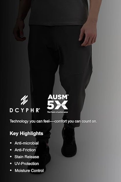 DCYPHR Men's Enduro Stretch Joggers- Gun Metal