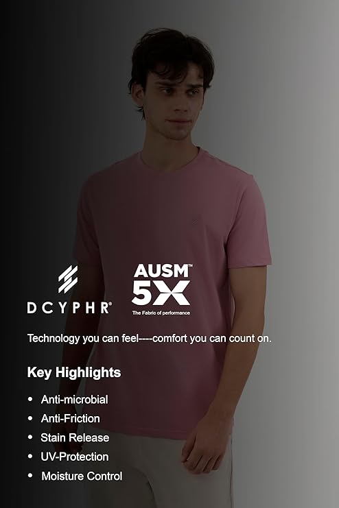DCYPHR Men's Core Lite Crewneck Tee- Dusk Pink