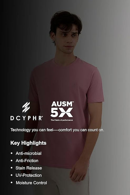 DCYPHR Men's Core Lite Crewneck Tee- Dusk Pink