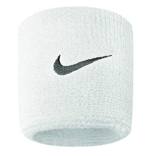 Nike Swoosh Wristbands, Unisex Adult, One Size (White/Black)