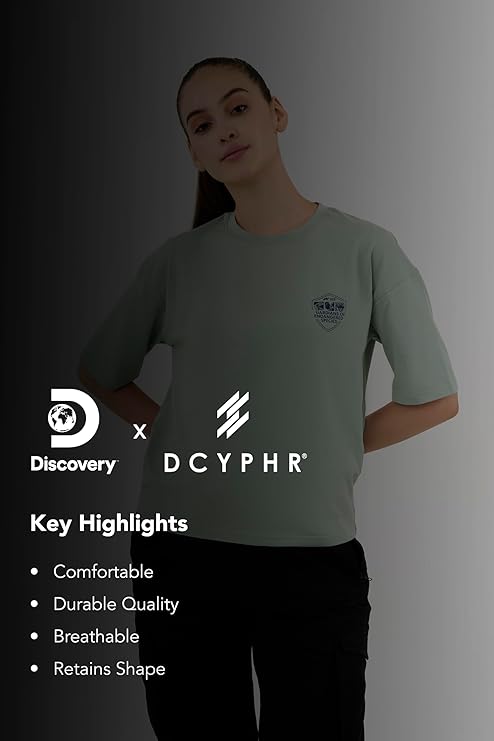 DCYPHR Discovery Women's Blue Whale Graphic Tee- Ice Green